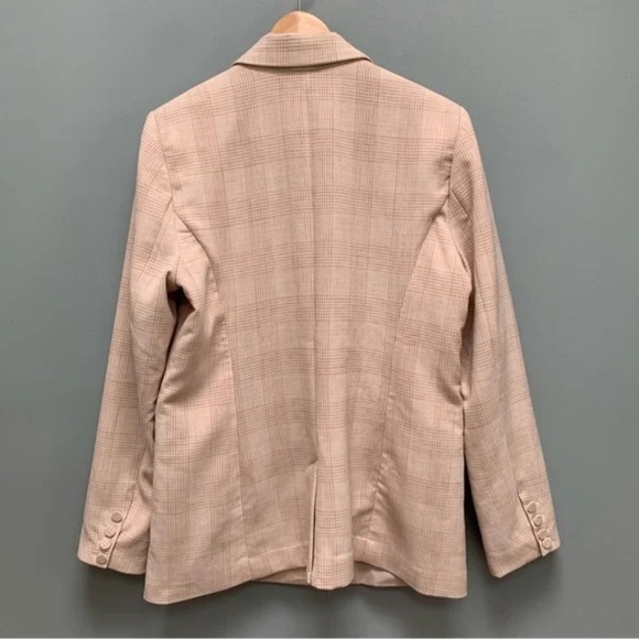 Women's House of Harlow beige oversized double breasted blazer size Medium - Picture 2 of 3
